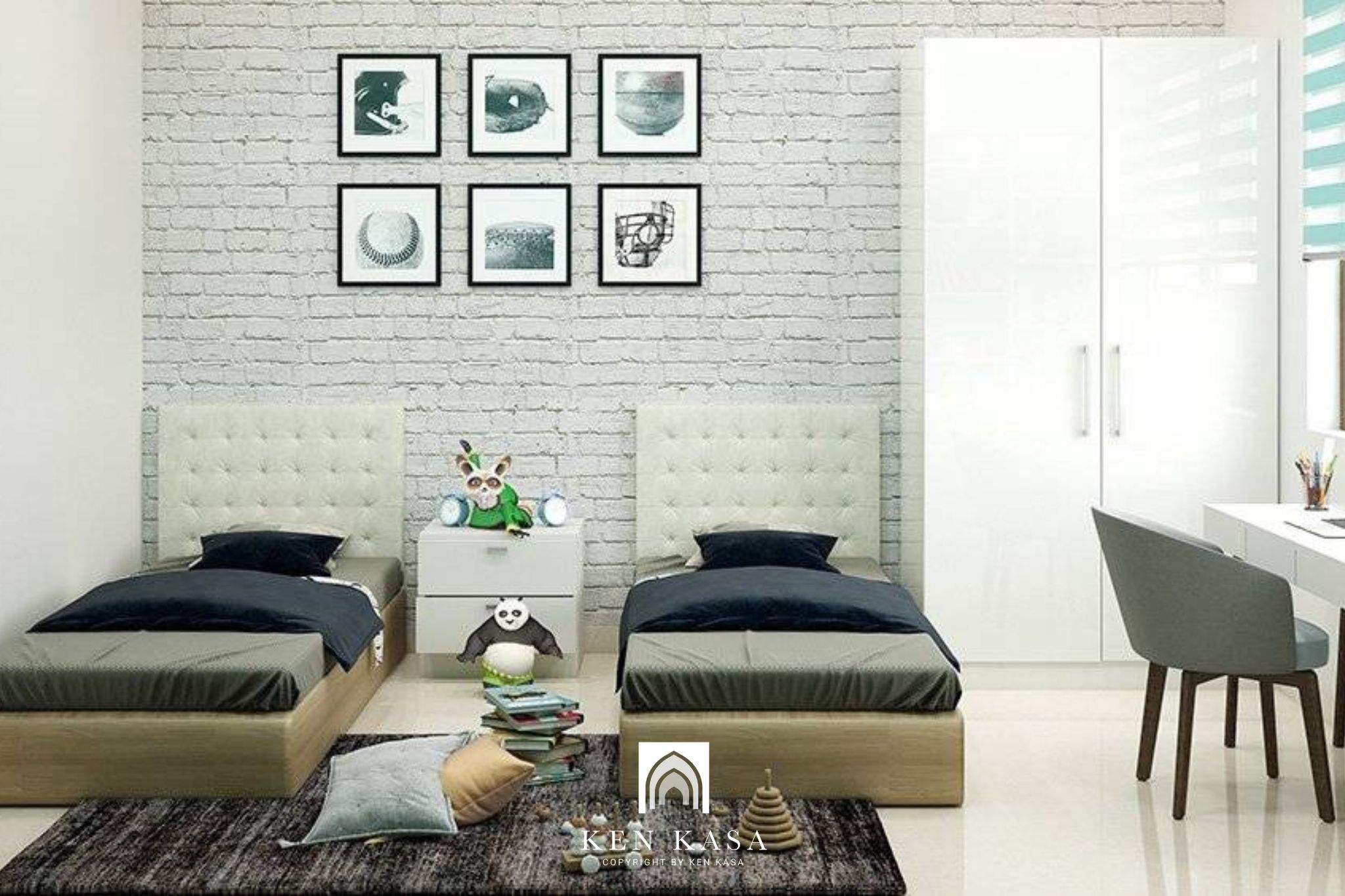 Twin bed room